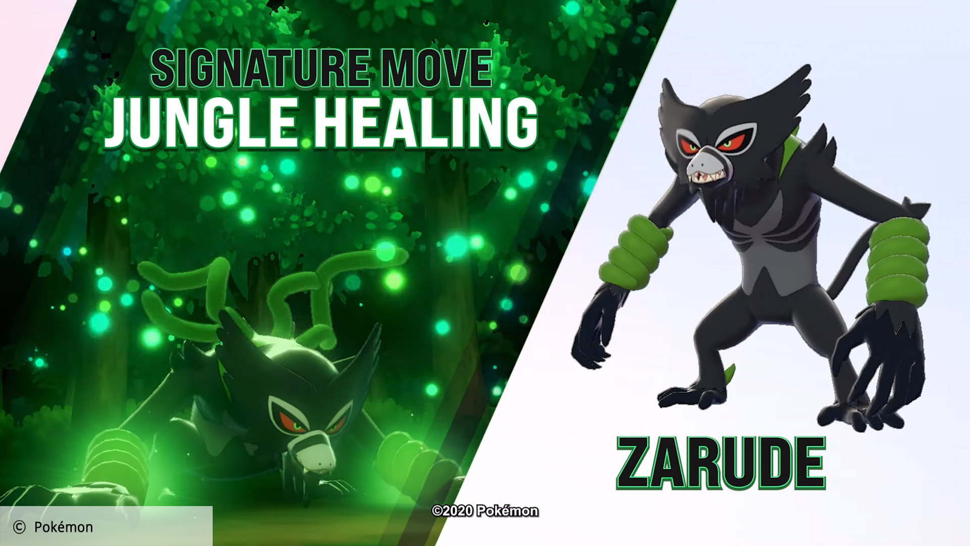 Pokémon Sword and Shield Zarude: Zarude posing for their signature move.