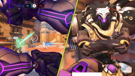 Overwatch 2 Ramattra Release Date: Ramattra can be seen next to a shot of him defending in his Nemesis form