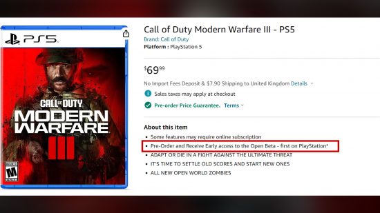 Call of Duty Modern Warfare 3 III Beta Key CoD MW3 Code Early Access Region  Free