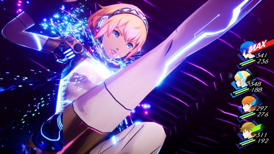 Best RPG games: Aigis going for a kick