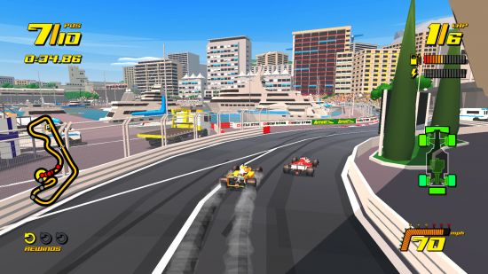 Best Xbox racing games: two F1 cars racing around a corner