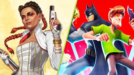 Best Crossplay Games: An image of Loba in Apex Legends and Batman and Shaggy in MultiVersus