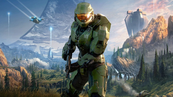 Best open-world games: Master Chief on Zeta Halo in his green armor