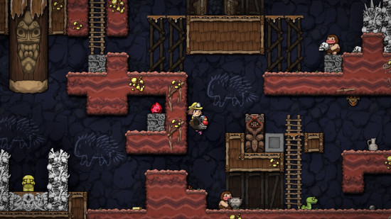 Best Roguelike games: Spelunky 2's Ana exploring a cave