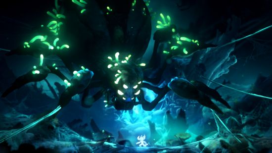 Xbox exclusives: the tiny Ori with a giant green luminous spider