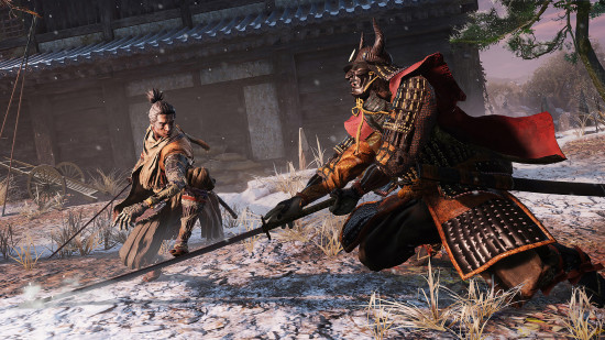 Best PS4 games: Sekiro fighting an armored enemy
