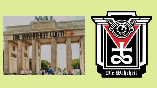 Call of Duty Black Ops 6: An image of the Die Wahrheit Lugt teaser and the Die Wahrheit logo from Vanguard Zombies.