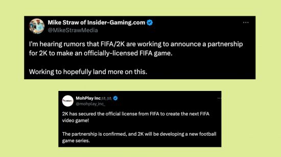 FIFA 25 2K Games: An image of Insider Gaming reporting on the FIFA 25 rumors.