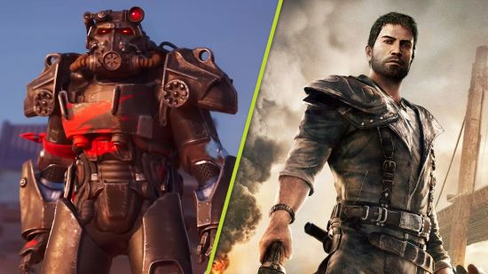 Fortnite Season 3: An image of the Fallout Power Armor skin and Mad Max.