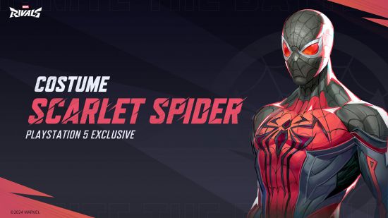 Marvel Rivals console beta: An image of the Scarlet Spider skin in Marvel Rivals on PS5.