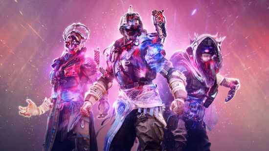 PlayStation showcase predictions: Three guardians from Destiny 2 radiating mystical pink energy
