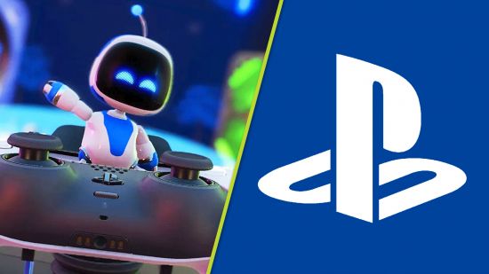 PlayStation State of Play May 2024: Astro on a PS5 controller, next to the PlayStation logo