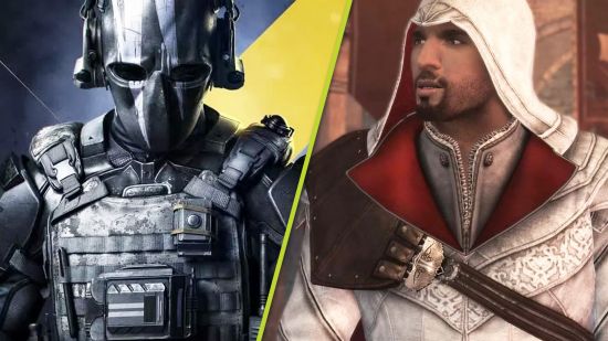 XDefiant Assassin's Creed class: An image of the Phantoms in XDefiant and Ezio in Assassin's Creed 2.