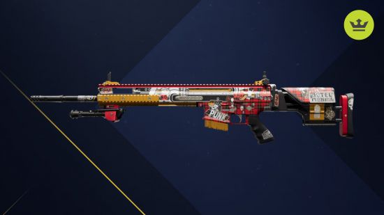 Best XDefiant loadout: A rifle decorated in a red and black skin