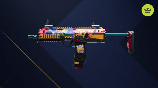 Best XDefiant loadout: A submachine gun with a vibrant multicolored skin