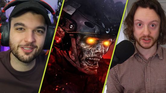 Black Ops 6 Zombies: An image of NoahJ456 and MrRoflWaffles, and a Zombie in Call of Duty Modern Warfare 3 Zombies.