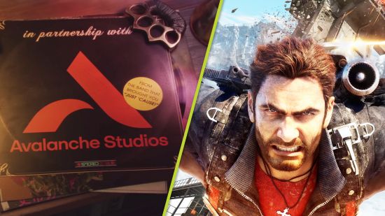 Contraband xbox delay: An image of Rico Rodriguez in Just Cause 3 and an image of Contraband trailer.