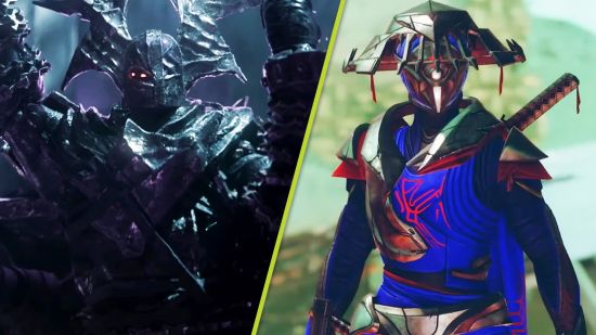 Destiny 2 The Final Shape Episodes: Filkul the vampiric Fallen next to a Guardian wearing blue and red armor