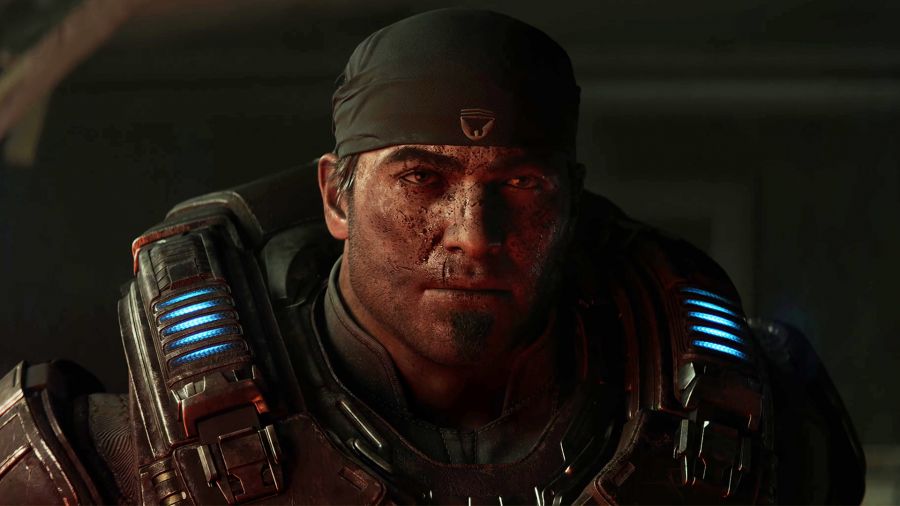 Gears of War E-Day: a young Marcus Fenix in COG gear