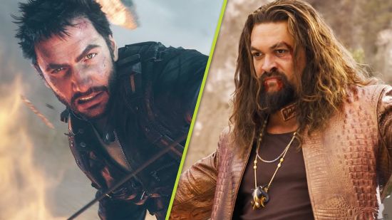 Just Cause movie: An image of Rico Rodriguez in Just Cause 4 and Jason Mamoa in Fast X