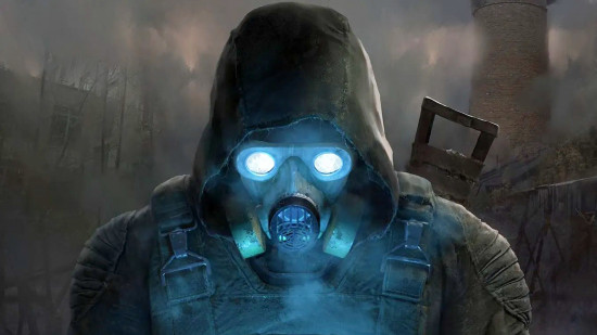 New Xbox games: A person wearing a gas mask with their eyes glowing bright blue