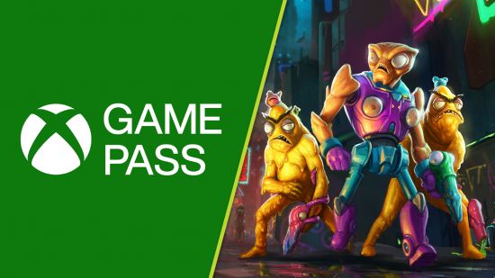 Xbox Game Pass leaving June 2024 High on Life: a group of ugly aliens holding guns with faces